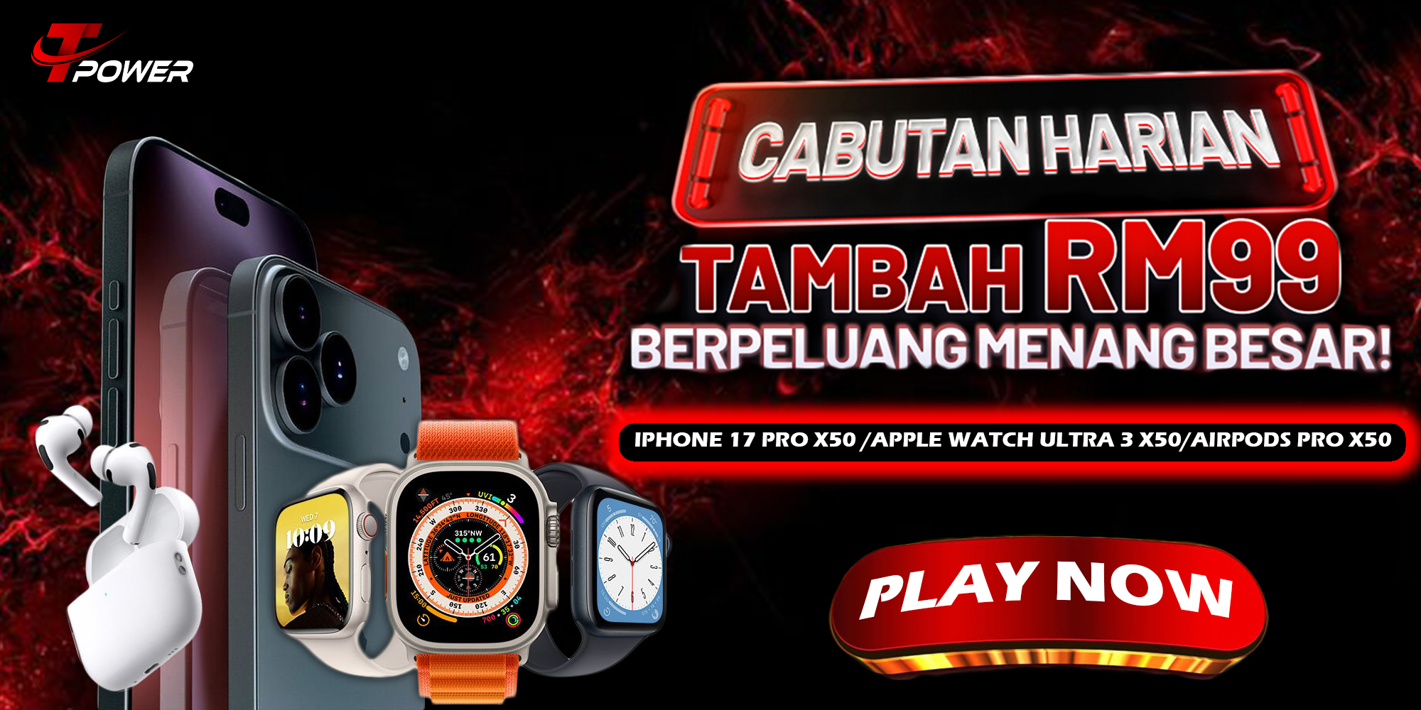 Isi Semula RM99 Setiap Hari, Dapatkan 3 Peluang Menang Hadiah Besar