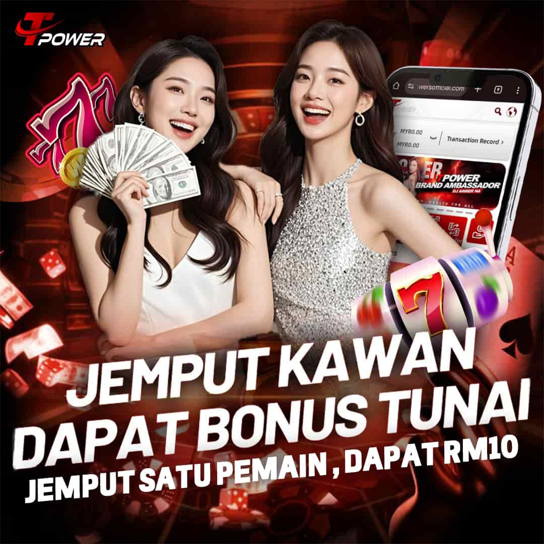 Banner promosi jemput rakan TPower dapat ganjaran RM10 bagi setiap pemain berjaya dijemput